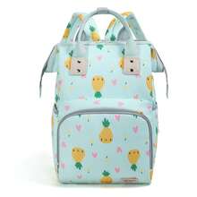 Túi đựng đồ cho mẹ mới, siêu nhẹ, dung tích lớn, in hình dễ thương, tiện lợi khi đi du lịch, có thể treo trên xe đẩy, có ngăn đựng khăn giấy khóa kéo ẩn bên hông. - Nhiều màu - Xem 14