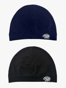 Synaworld品牌刺绣套头针织帽，流行街头嘻哈骷髅帽，复古针织帽冬季服装 - 彩色 - 查看 16