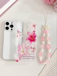 Ốp điện thoại TPU chống sốc, thiết kế tối giản, thanh lịch, họa tiết hoa văn bện sóng, viền trang trí, kèm vòng tay hạt cườm thủ công, tương thích với iPhone 17pro/17Air /17/17promax 16/11/16pro/16plus/16promax/16e/15Promax/13/14/12/XS/XR/7G/8PXR /7/8, 15Promax, 13, 14, 11, P12, X, 12/14 - Nhiều màu - Xem 6