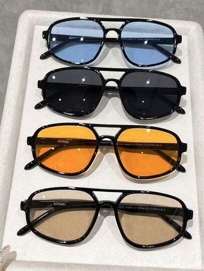 4副个性多彩经典ins风防紫外线女士太阳镜，适合驾驶、日常生活、街拍等场合佩戴