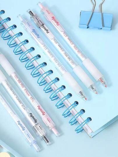 15pcs Quick Dry Press Neutral Pen ST Tip Is Perfect For Students And Girls, Making It An Ideal Gift For Friends And Girlfriends During The Back To School Season.