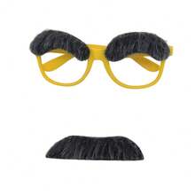 Funny Yellow Disguise Accessories Set, Including Eyebrows Glasses, Fake Mustache, Suitable For Halloween, Christmas, Masquerade, Party, Photography Props - Multicolor - View 6