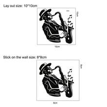 1张萨克斯风音乐墙贴，适用于卧室客厅，音符开关贴纸 - A - 查看 3