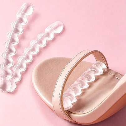 1 Pair Transparent Non-Slip Stickers, High Heel Non-Slip Pads, Caterpillar Non-Slip Stickers, Women's Half-Size Insoles, Anti-Pain Forefoot Pads