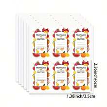 10pcs Juice Bottle Labels, 13.5x12.5cm, 100% Fresh Juice & Milk Bottle Rectangular Stickers, Writable, Suitable For Small Businesses, PVC Waterproof Sealing Stickers - Juice Drink Bottle Label - View 5