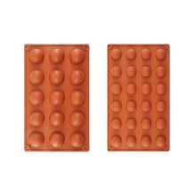 Khuôn silicon hình bán cầu 15 ngăn, khuôn nướng silicon chống dính, thích hợp để làm thạch, sô cô la, bánh ngọt, mousse và nhiều món khác. - Sôcôla - Xem 12