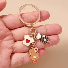 1pc Unisex New Fashion Animal, Ice Cream, Chick Cartoon Keychain, Bag Pendant - Multicolor - View 2