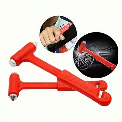 Emergency Car Safety Hammer – Belt Cutter And Glass Breaker, Compact Escape Car, Truck Or SUV