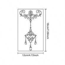 1 pieza Tatuaje adhesivo impermeable y a prueba de manchas, collar de patrón de tatuaje falso de PVC, para uso diario - Negro - Ver 5