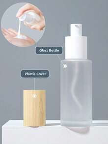 50ml Botella de perfume recargable y portátil, Botella atomizadora de fragancia de bolsillo para mujeres, Atomizador de vidrio, Recipiente de loción cosmética con tapa de grano de madera - Multicolor - Ver 6