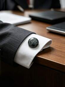 40颗复古足球图案树脂纽扣，棕色仿皮扣眼，适用于西装、夹克、制服、工艺品 - 多种尺寸和颜色可选，复古圆形纽扣，可用于DIY衬衫、缝纫、钱包制作 - 20pcs/件 - 查看 13