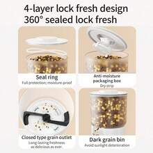 3L Capacity Automatic Pet Feeder - 1-6 Meal Timed Feeder With Timer Function - Automatic Cat Food Dispenser - Cat Feeder - 3L - View 5