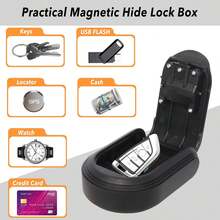 1pc 4-Digit Password Plastic Key Box, Suitable For Home, Office, Garage And Outdoor Key Storage With USB Key Access Control Storage Box, Multi-Key Capacity, Indoor/Outdoor Key Organizer Wall Mount - Black - View 3