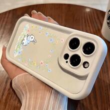 芝生ウサギ柄シリコン製スマホケースは、iPhone17、16、15、14、13、12、11 Pro Max、Plus、Air、X、XS、および S21、S22、S23、S24、S25、A13、A14、A15、A17、A33、A35、A54、Note20に対応しており、クリスマスやバレンタインデーのプレゼントとして彼氏、彼女、家族に贈るのに適しています。 - コーヒーブラウン - チェックする 6