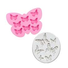 8孔硅胶蝴蝶模具 - 不粘蝴蝶托盘，蝴蝶蜡烛熔化模具（适用于肥皂、布丁、巧克力） - 均碼 - 查看 16