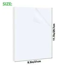 10 Tờ Giấy Nhãn Dán Vinyl Trắng Mờ, Có Thể In, Kích Thước 8.3*11.7 Inch, Tự Dính, Tương Thích Với Máy In Phun, Chống Rách. - A - Xem 8