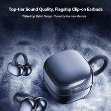 REMAX Open-Back, Clip-On Wireless Bluetooth Earbuds With Upgraded ENC Call Noise Cancellation, U-Shaped Flexible Ear Clips To Fit Various Ear Shapes, Comfortable And Barely Noticeable Wear, And Bluetooth 6.0 For Ultra-Stable And Seamless Connection. - View 3