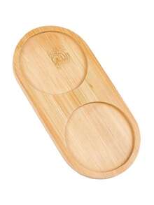 2/1 件装天然竹制椭圆形杯垫托盘，多功能耐热垫，适用于咖啡杯、茶壶、花盆，可用于早餐和厨房用途 - 彩色 - 查看 9