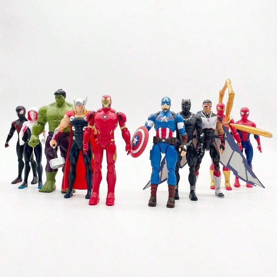 Marvel 漫威超级英雄7英寸大型可动人偶及创意模型雕像 - 收藏装饰玩具及房间装饰,送给男孩和成年粉丝的完美礼物 - 彩色 - 查看 1