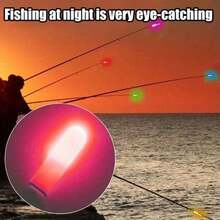 2/6pcs + Battery Set Night Fishing Warning Light Sticks, Fishing Bite Alarm With Battery, LED Fishing Alarm With Bell, Fishing Rod Light Bite Alarm With 2/6pcs CR425 Batteries - Multicolor - View 4