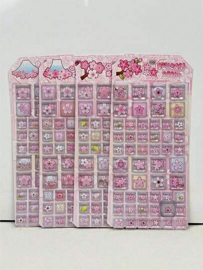 挤压贴纸、软贴纸、浮雕贴纸、兔子和小熊泡沫贴纸、海绵贴纸、装饰贴纸，适用于文具、DIY手机壳和笔记本装饰