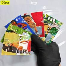 أكياس تخزين قابلة لإعادة الاستخدام من الفيلم البوليستر مع سحاب، أكياس تغليف هدايا من رقائق الألومنيوم، أكياس محكمة الإغلاق مقاومة للماء والرائحة، أكياس سحاب مطبوع عليها رسوم كرتونية محكمة الإغلاق ومقاومة للرائحة - 6 * 8 سم/2.36 * 3.15 بوصة - مشاهدة 8