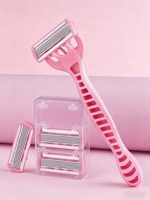 6-Layer Women's Shaving Razor, 6/12/18/24/36 Pcs Blades, Safety Razor For Women, Suitable For Intimate Areas, Armpits, Legs, Shaving Tool, Facial Care, Travel Essential - 1 Handle + 12 Blades - View 8