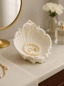 Khay đựng trang sức hình vỏ sò in 3D, món quà nhỏ sáng tạo và thiết thực, họa tiết cuộn xoắn Baroque tinh tế, quà sinh nhật lý tưởng. - Nhiều màu - Xem 1