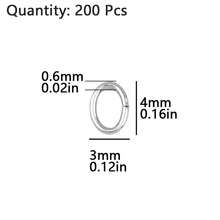 200pcs Stainless Steel Oval Closed Jump Rings, DIY Jewelry Making Supplies For Necklace, Earrings, Accessories, Beading Craft - DIY Stainless Steel Closed-end Ring - View 17