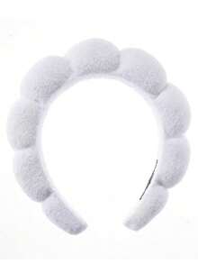 4pcs/1pc Fashion Fabric Cloud Headband, Solid Color Sponge High-Top Headband, Pressure-Free Hair Tie, Hair Accessories For Women, Suitable For Bathing, SPA, Skincare, Makeup Or Styling,Festival,Party - Multicolor - View 6