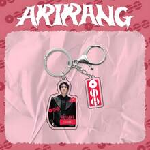 B/TS 5cm 雙面壓克力鑰匙圈，ARIRANG 人像形狀吊飾，Jung/Kook JIMIN RM JIN JHOPE V 附龍蝦扣小吊飾，K-Pop 明星周邊掛飾，粉絲支持，背包裝飾，生日節日禮物，給 ARMY 的禮物 - 彩色 - 查看 10