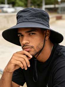 Unisex Lightweight Breathable Sun Hat, Summer Outdoor Fishing Bucket Hat, UV Protection Hiking Cycling Cap - Multicolor - View 11