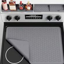 1 pieza Alfombrilla protectora de cerámica eléctrica, Cubierta resistente al calor para vitrocerámica, Estera de silicona para secar platos de cocina. Adecuada para cocinas y baños. Drenaje, fácil de limpiar, fácil de almacenar y multifuncional. - Multicolor - Ver 14
