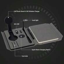 Notebook with book light Personalized Notebook with 10000mAh Power Bank and 3-in-1 Wireless Charger Hardcover Journal Set with Pen and Gift Box Journal for Men Women School Travel Business Gift. - como en la imagen - Ver 8