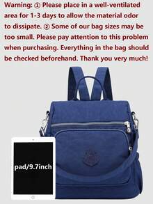 Anti-Theft Nylon Backpack, Women's Wallet, Multifunctional Fashion Everyday Bag, Lightweight Travel Bag With Multiple Pockets, Large Capacity Minimalist Backpack, Convenient Backpack, Suitable For Students, Nurses, Teachers, Business Professionals, Travel, Commuting, Shopping, Office, Dating, Hiking, Training, Work, Birthday Gift, Holiday Gift, Backpack - Multicolor - View 4