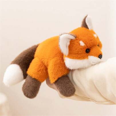38cm/14.96inch Crouching Fox Plush Toy, Soft And Fluffy Stuffed Animal, Creative Birthday Gift, Home Decor, Graduation Gift, Mother's Day Gift, Christmas Gift