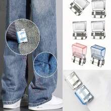 4/8/10 Pieces Use Invisible Fixing Clips To Shorten The Length Of The Pants Legs And Prevent Dragging At The Bottom Of The Legs. The Seamless Buckle Style Pants Leg Closure Device Is Hidden To Avoid Dragging Between The Legs And The Ground. It Is Suitable For Jeans And Pants, Waterproof, Portable, Wear-Resistant, And Reusable - 8 cái - Xem 1