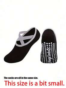 1 Pair/2 Pairs/4 Pairs/6 Pairs - Colorful Yoga Socks, Criss-Cross Barre Pilates Exercise Socks, Ballet Dance Socks, Silicone Non-Slip Pilates Fitness Socks - Multicolor - View 13