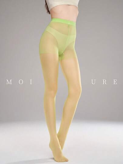 1pair Of 20D Solid Sheer Tight