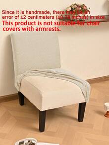 1pc Solid Color Striped Stretch Chair Cover, Elastic Fit, Modern Design, Machine Washable, Dust-Proof, Suitable For Living Room, Bedroom, Study, Dining Room And Other Chair Decor, Room Decor - Multicolor - View 6