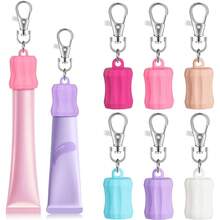 Gantungan Kunci Lip Gloss, Gantungan Kunci dengan Tutup Silikon Portabel, Gantungan Kunci Tempat Lip Gloss untuk Dompet, Kunci, Ransel, dan Aksesori Fashion Pakaian - MultiWarna - View 1