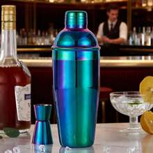 Set Shaker Boston Profesional 6 Buah, Set Shaker Koktail Stainless Steel Berbobot 25oz, Cocok untuk Bartender, Shaker Bar Baja, Alat Bar Penting - MultiWarna - View 4