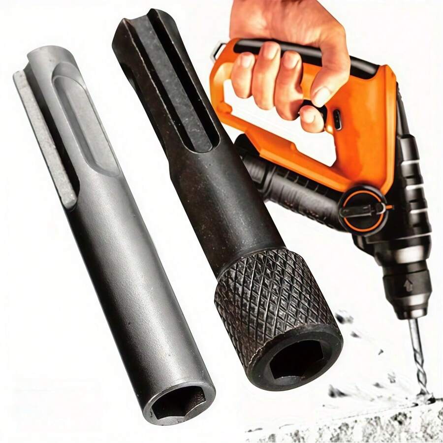 2pcs Dual Slot Hex Shank Screwdriver Bit Adapter, Nut Impact Driver Adapter, Quick Change Drill Bits, Suitable For Electric Hammer And Impact Drill - 2Pcs - View 1