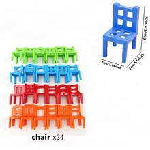 24pcs Random Color Stackable Building Block Chairs Toy, Multi-Person Interactive Tabletop Creative Educational Leisure Board Game, Children's Thinking Training Toy, Children's Game, Stacking Toy, Multiple Play Modes, Stress Relief Toy - Multicolor - View 8