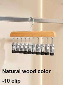 1pc 10/12 Clip Simple Practical Solid Color Multipurpose Pants Rack, Made Of High-Quality Plastic And Metal, Multi-Layer Storage Space, Space-Saving, Non-Slip Sturdy, Suitable For Storing Pants, Jeans, Hats, Shorts, Socks Etc. In Wardrobe, Bedroom Closet Storage Solution, Multiple Hooks Non-Slip Clips Hanger, New Year - Multicolor - View 9