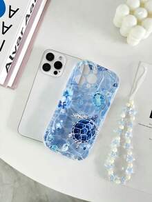 海龟与海洋全息奶油纹理波浪边透明手链支架科技彩绘穿孔极简防摔加厚手机保护壳，兼容 16/16 Pro Max、 15 XR/7/8、 15 Pro Max、12 Pro Max、13 Pro Max、14 Pro Max、13、14、11、12、14、P11软壳、P12防摔、XS、XR、7/8 P、7/8 GES2，兼容红米手机，国际版，非国内版 - 無色 - 查看 7