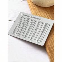 1pc Measurement Conversion Chart Refrigerator Magnet, Baking Measuring Cups Scale Plate Accessories Professional Kitchen Measurement Conversion Chart For Cups Best Gifts Birthday Graduation - 銀 - 查看 4
