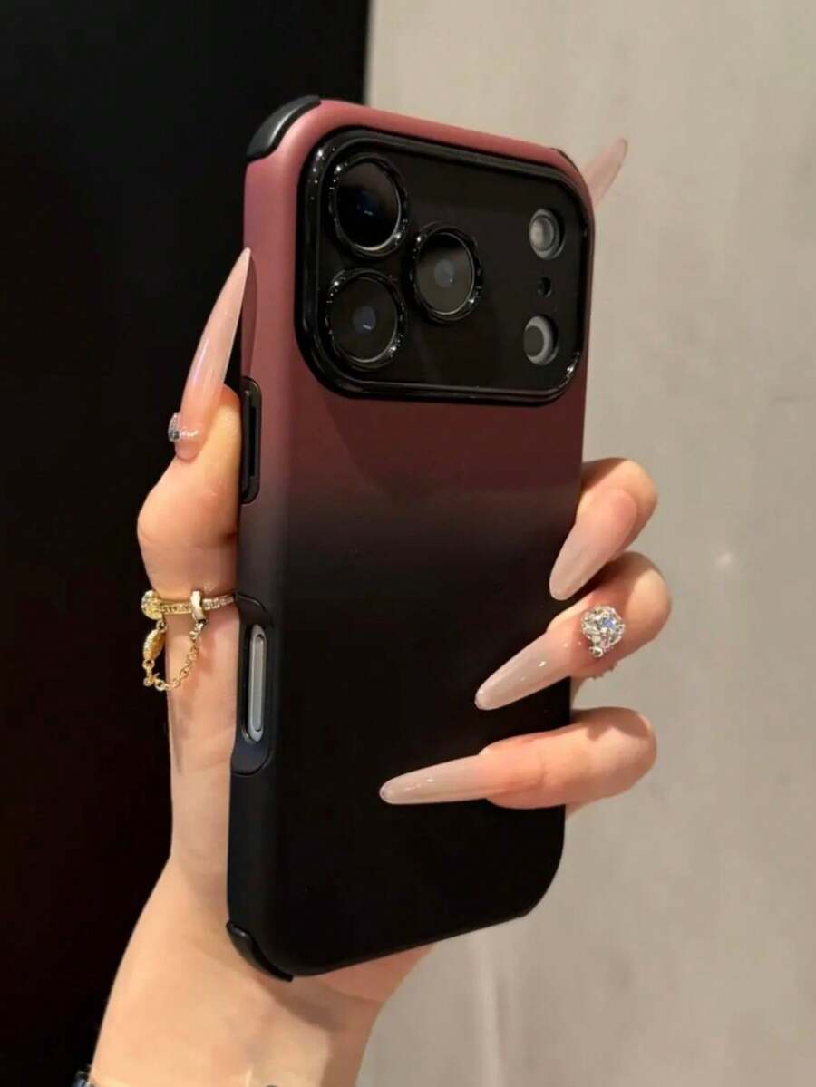 1pc Cute Gradient Color Anti-Drop Phone Case Compatible With Iphone 18 Pro Max 17 Pro Max AIR 16 15 14 13 12 11 Pro Max Plus Skin-Feel Lens Protection Soft Silicone Cover