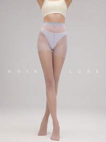 1pair Of 20D Solid Sheer Tight - White - View 8