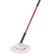 Big Tornado Mop, Cotton Blended Head & Red Steel Handle, Heavy Duty For Deep Floor Cleaning, Absorbent For Wet Mopping, Home Essential For All Hard Floors - 預設 - 查看 8